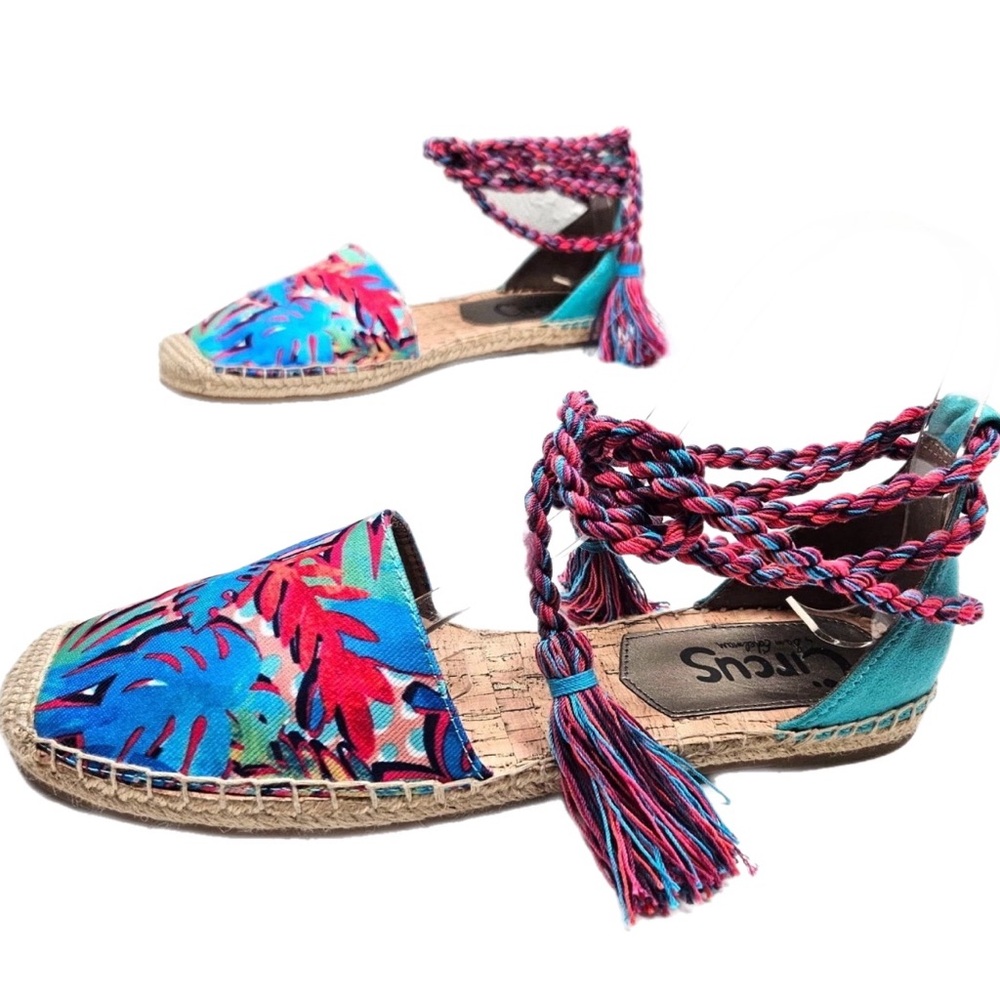 Circus by Sam Edelman Vibrant Colorful Espadrille Flats Size 8 - Picture 4 of 5